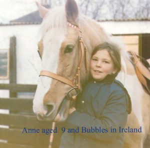 Anne aged 9 and Bubbles in Ireland